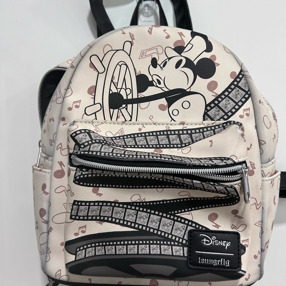 Disney x Loungefly Steamboat Mickey Mini Backpack - brown and black